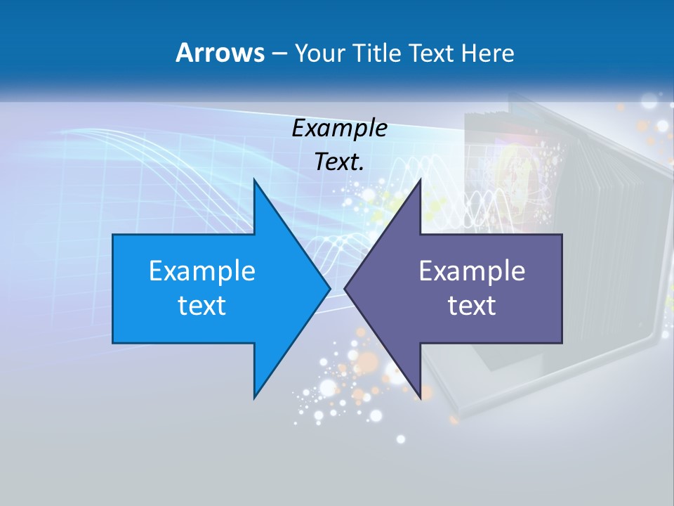 A Laptop Computer With A Blue Background PowerPoint Template