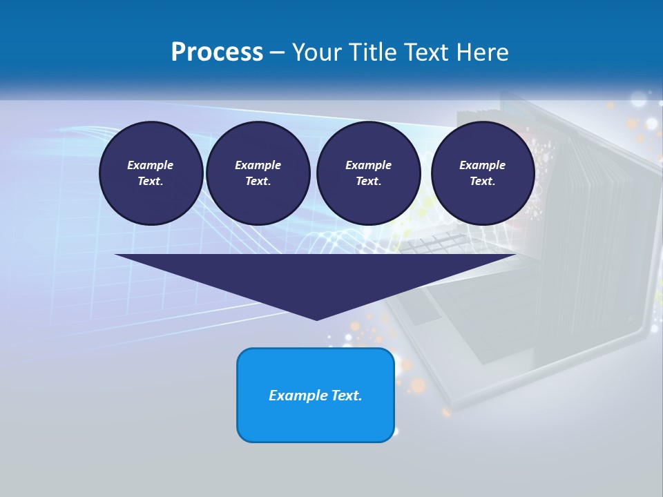 A Laptop Computer With A Blue Background PowerPoint Template