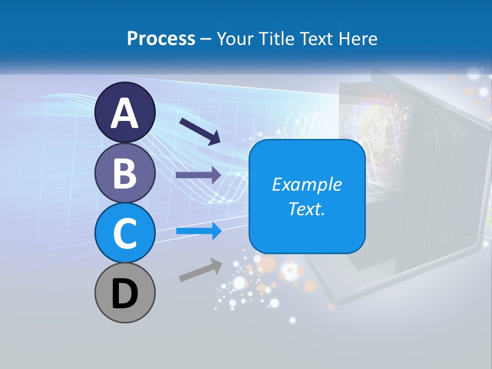 A Laptop Computer With A Blue Background PowerPoint Template