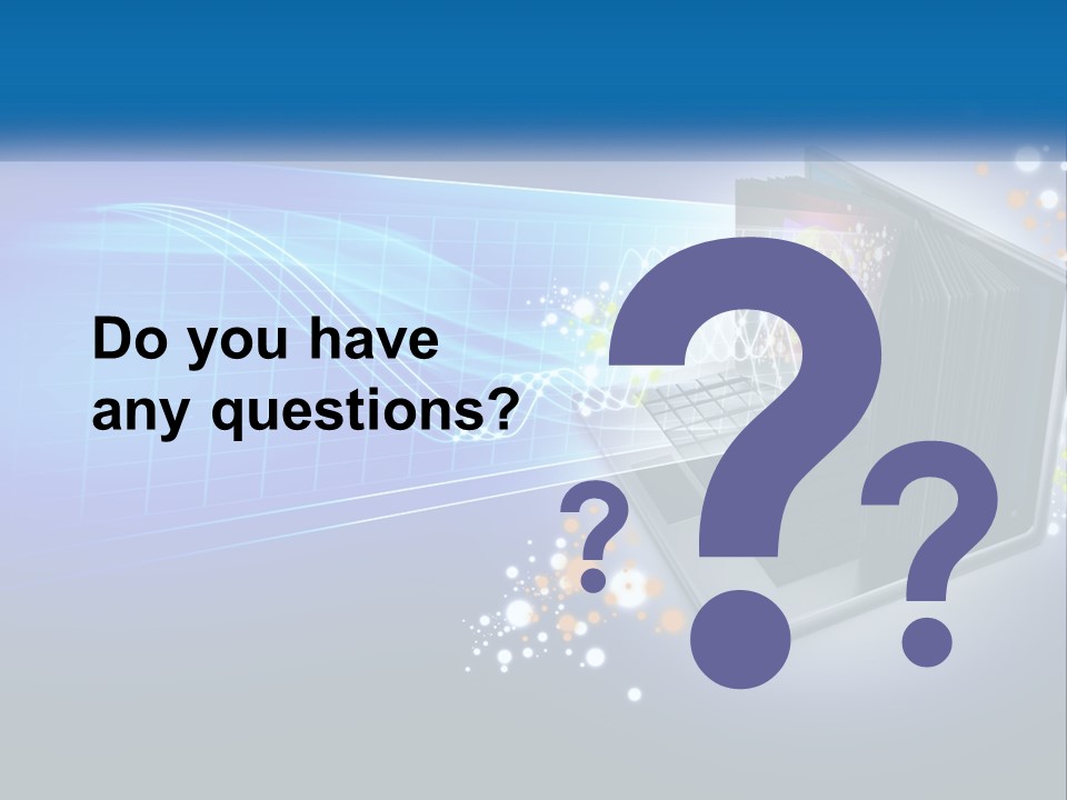 A Laptop Computer With A Blue Background PowerPoint Template