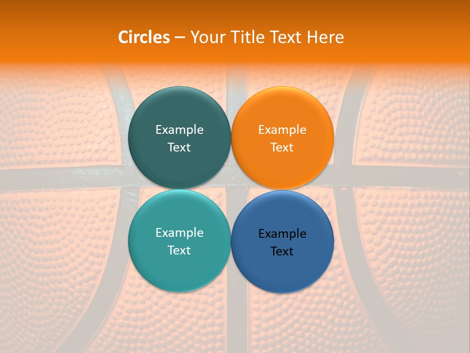 A Close Up Of A Basketball With The Words Name Of Presentation PowerPoint Template