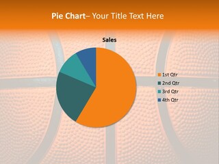 A Close Up Of A Basketball With The Words Name Of Presentation PowerPoint Template