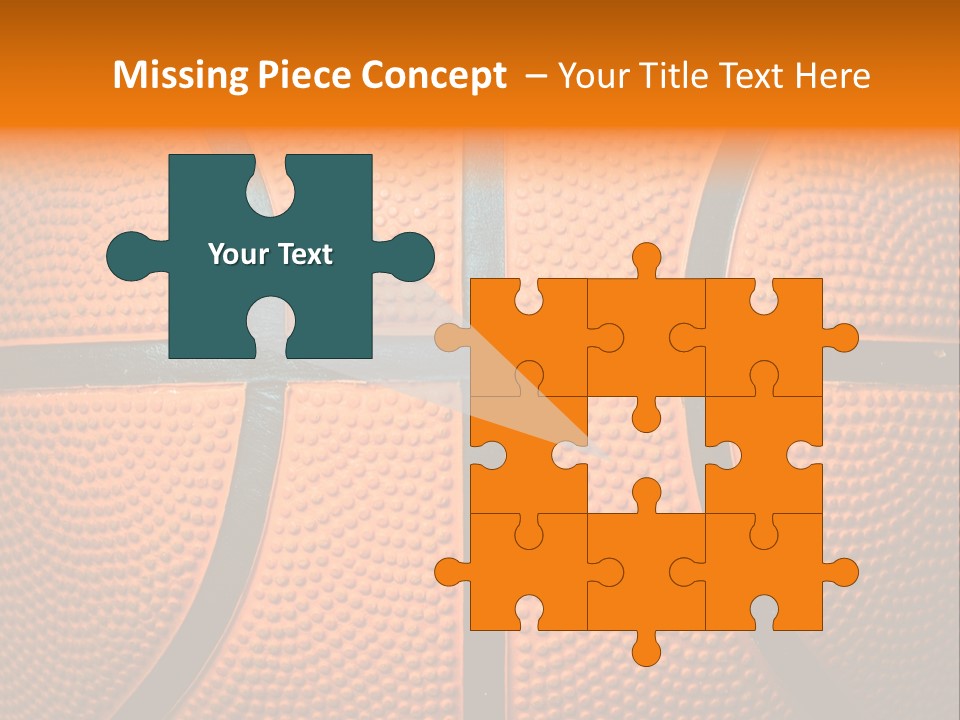 A Close Up Of A Basketball With The Words Name Of Presentation PowerPoint Template