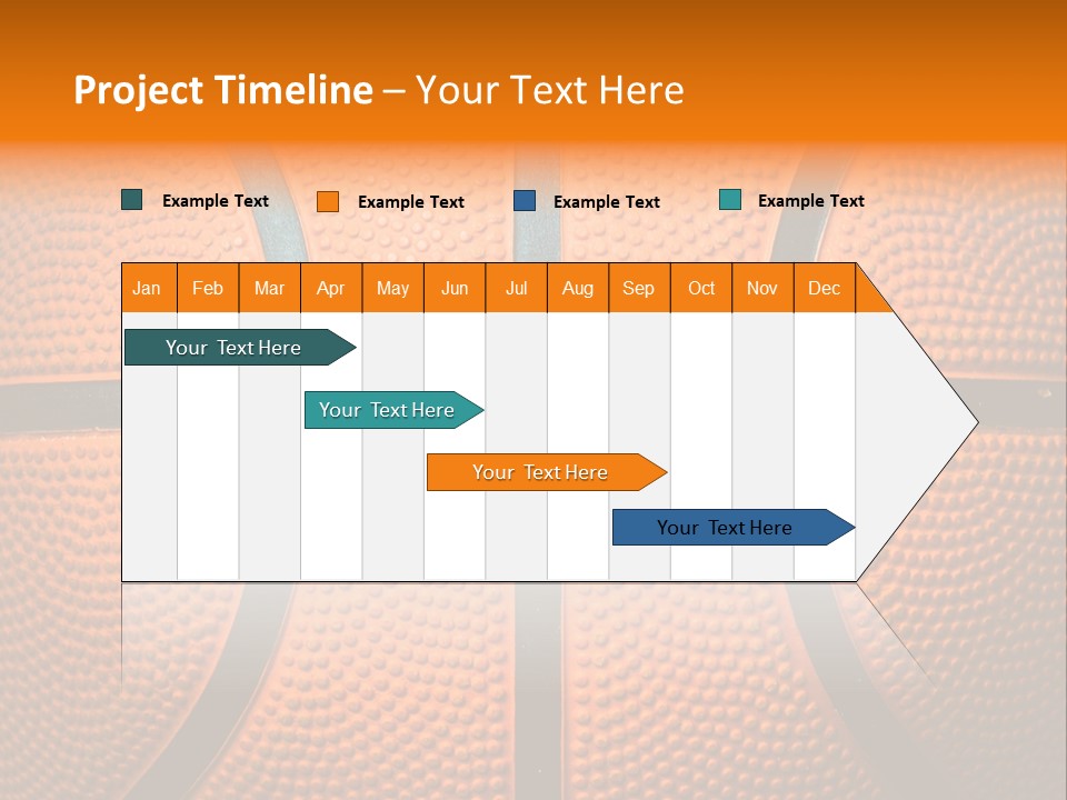 A Close Up Of A Basketball With The Words Name Of Presentation PowerPoint Template