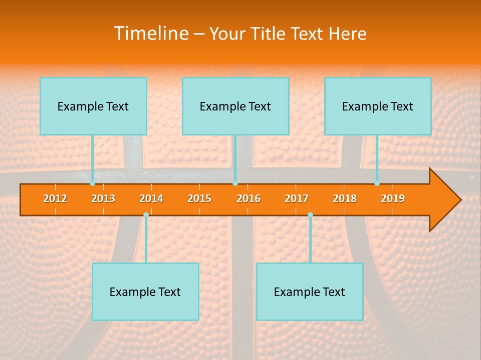 A Close Up Of A Basketball With The Words Name Of Presentation PowerPoint Template