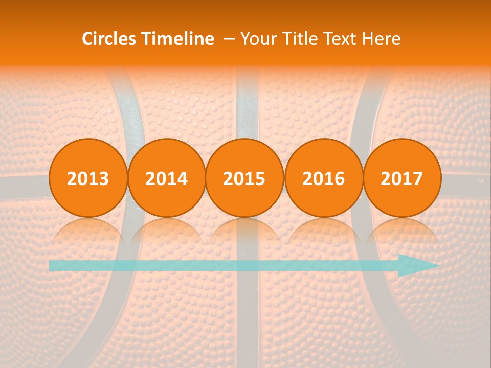A Close Up Of A Basketball With The Words Name Of Presentation PowerPoint Template