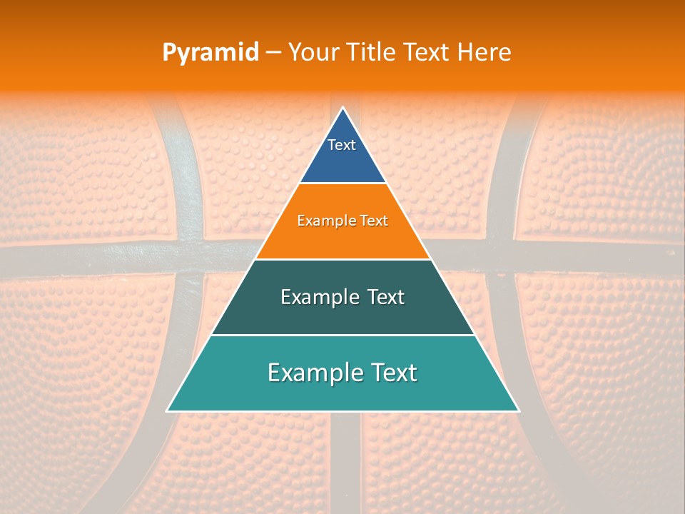 A Close Up Of A Basketball With The Words Name Of Presentation PowerPoint Template