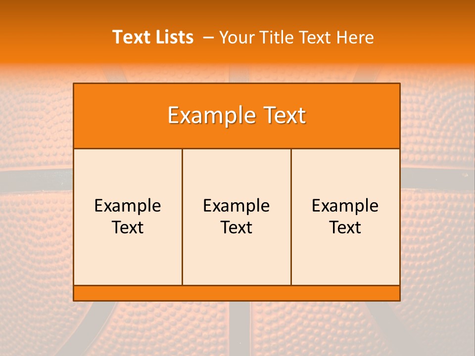 A Close Up Of A Basketball With The Words Name Of Presentation PowerPoint Template