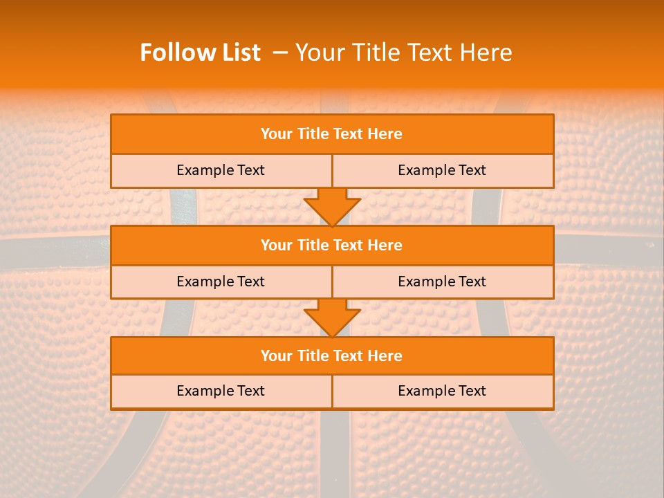 A Close Up Of A Basketball With The Words Name Of Presentation PowerPoint Template