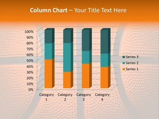 A Close Up Of A Basketball With The Words Name Of Presentation PowerPoint Template