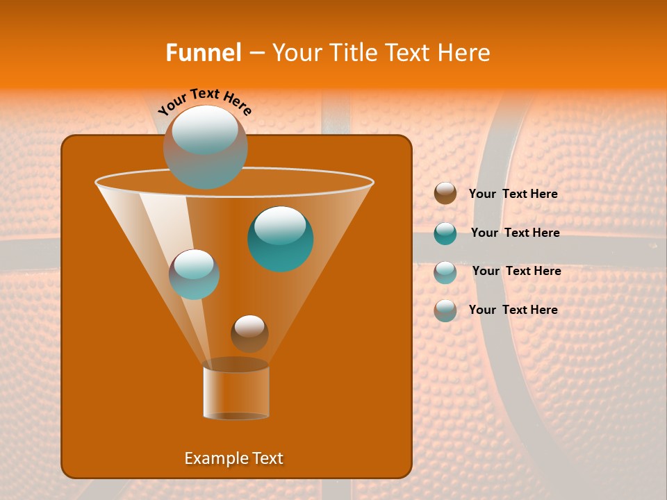 A Close Up Of A Basketball With The Words Name Of Presentation PowerPoint Template