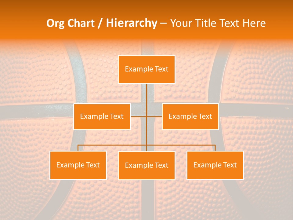A Close Up Of A Basketball With The Words Name Of Presentation PowerPoint Template