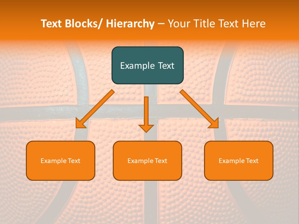 A Close Up Of A Basketball With The Words Name Of Presentation PowerPoint Template