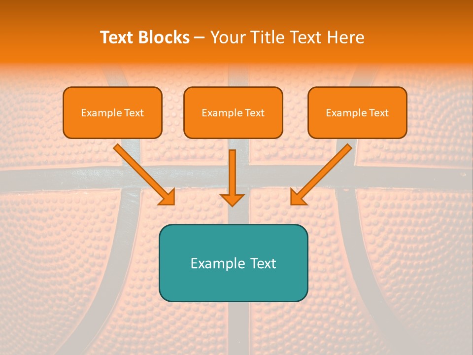 A Close Up Of A Basketball With The Words Name Of Presentation PowerPoint Template