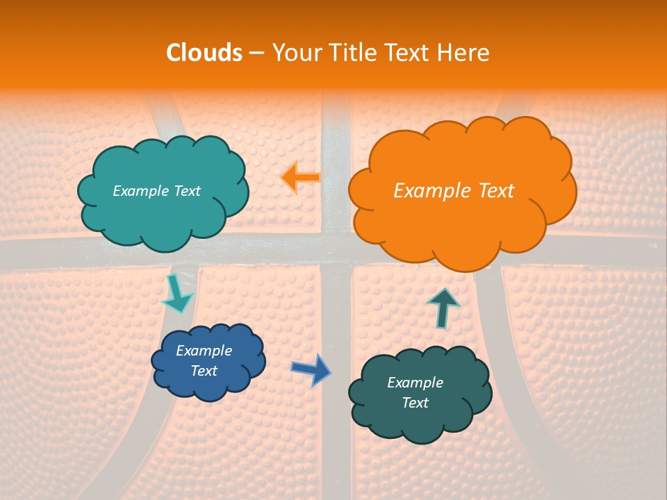 A Close Up Of A Basketball With The Words Name Of Presentation PowerPoint Template