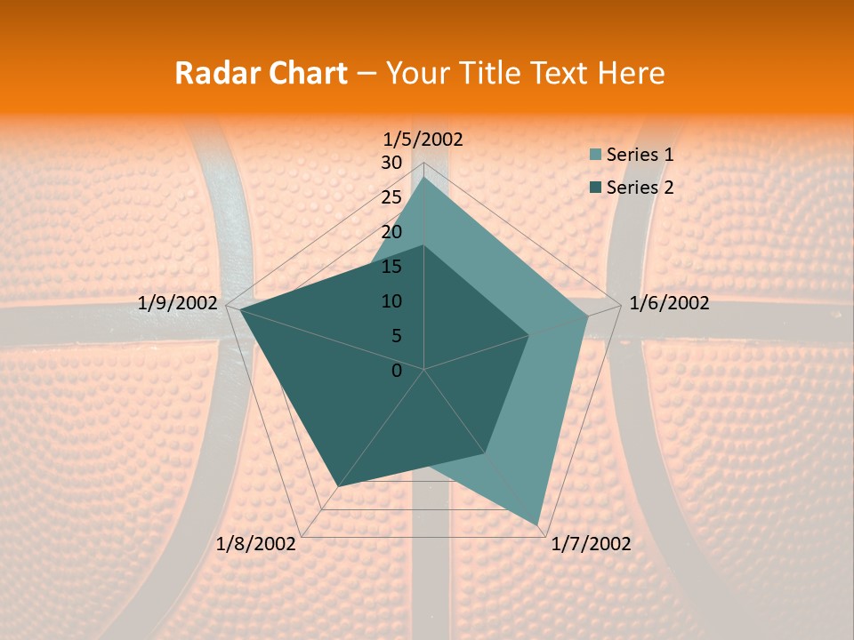 A Close Up Of A Basketball With The Words Name Of Presentation PowerPoint Template