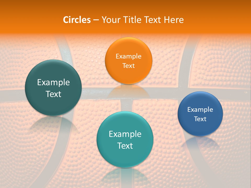 A Close Up Of A Basketball With The Words Name Of Presentation PowerPoint Template