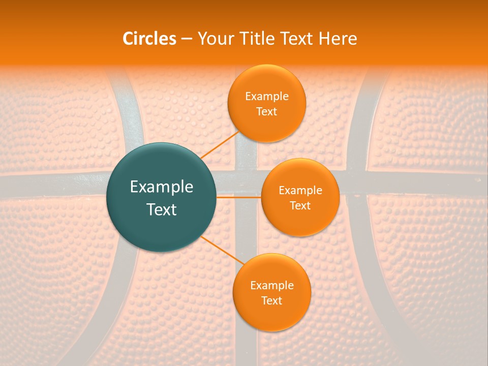 A Close Up Of A Basketball With The Words Name Of Presentation PowerPoint Template