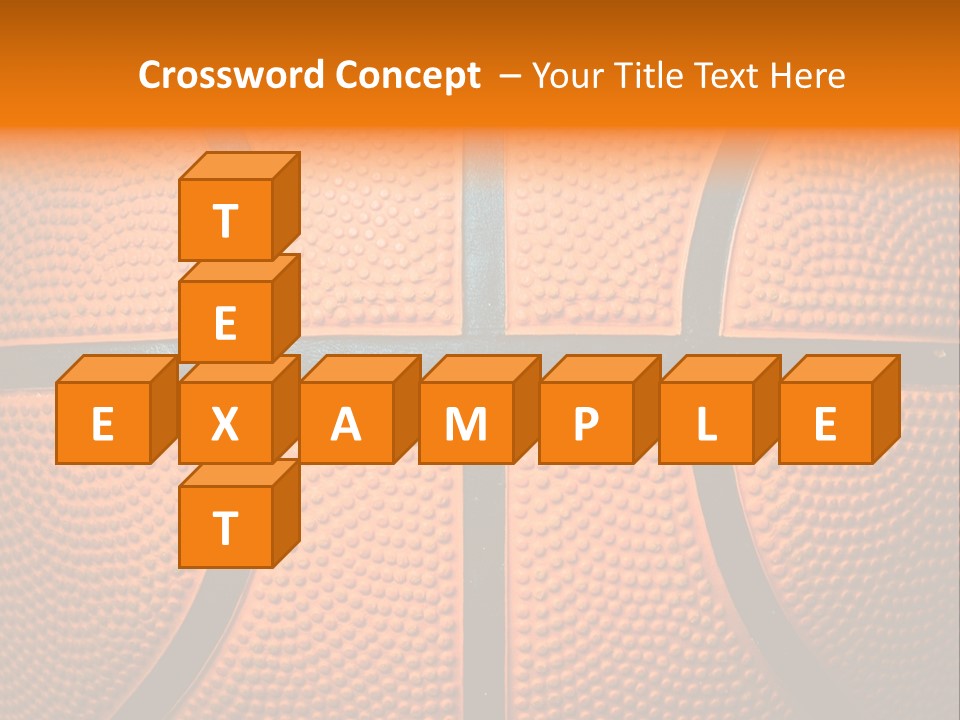 A Close Up Of A Basketball With The Words Name Of Presentation PowerPoint Template