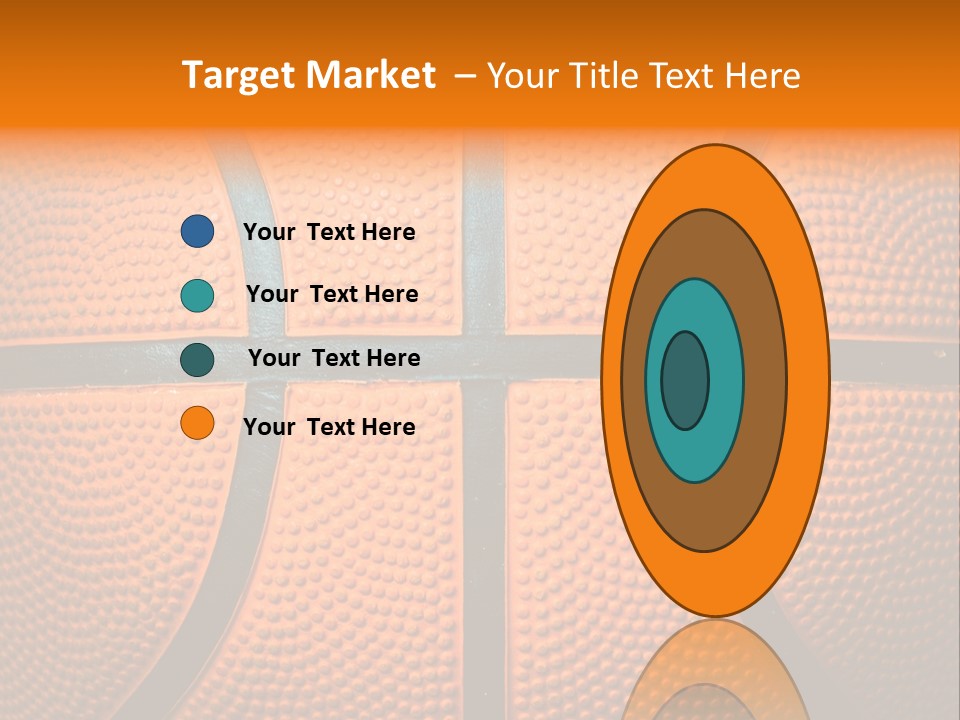 A Close Up Of A Basketball With The Words Name Of Presentation PowerPoint Template