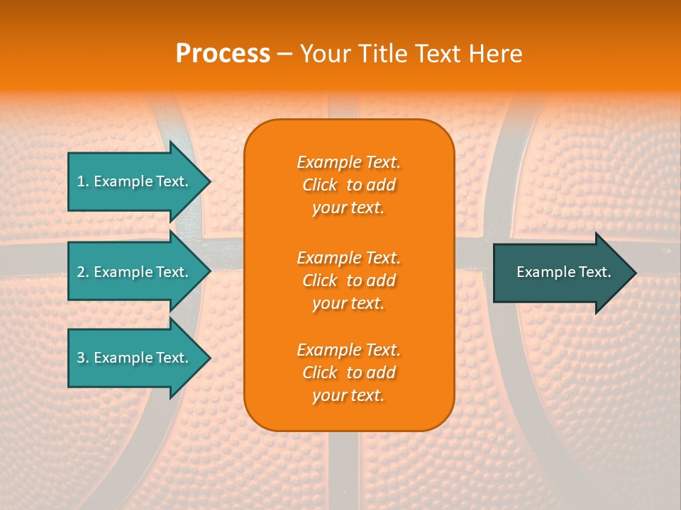 A Close Up Of A Basketball With The Words Name Of Presentation PowerPoint Template