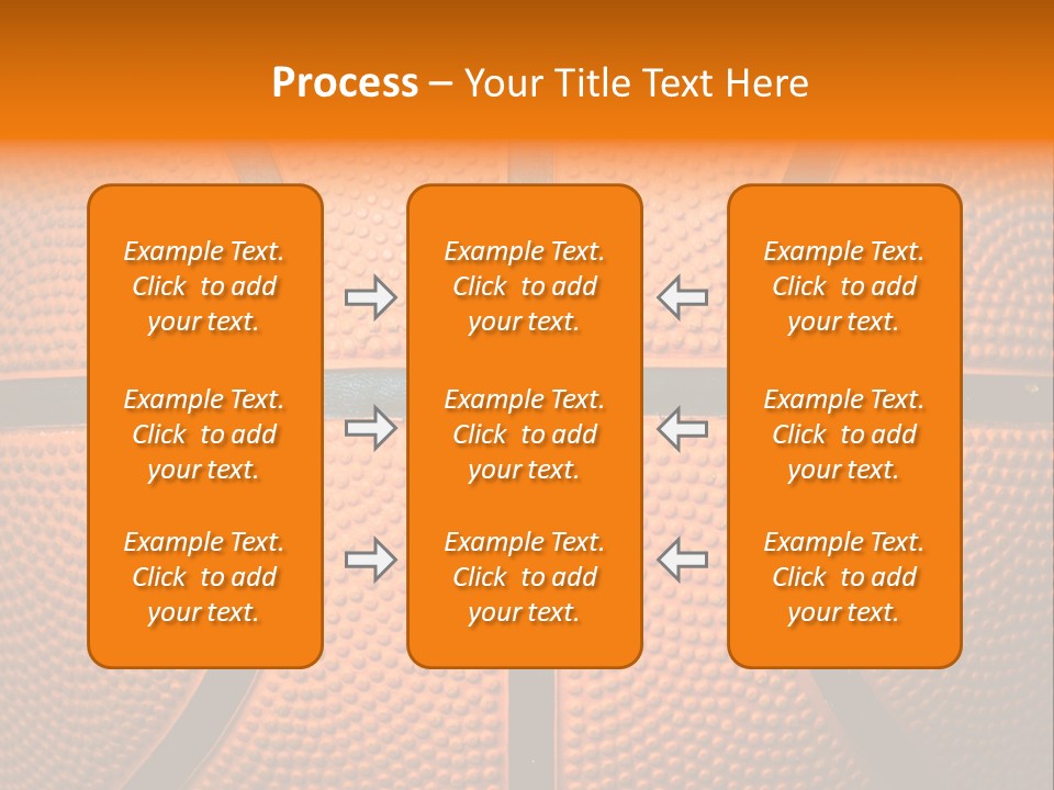 A Close Up Of A Basketball With The Words Name Of Presentation PowerPoint Template