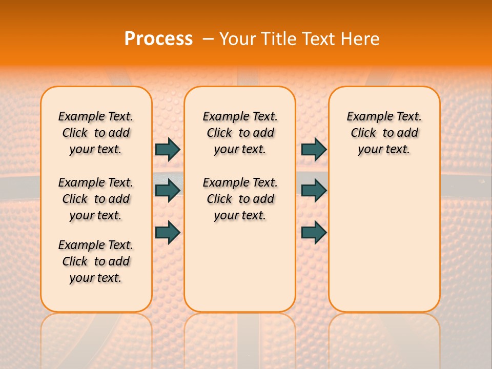 A Close Up Of A Basketball With The Words Name Of Presentation PowerPoint Template