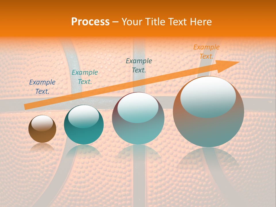 A Close Up Of A Basketball With The Words Name Of Presentation PowerPoint Template