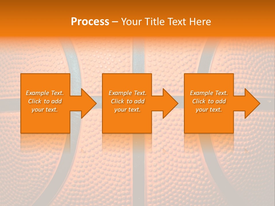 A Close Up Of A Basketball With The Words Name Of Presentation PowerPoint Template