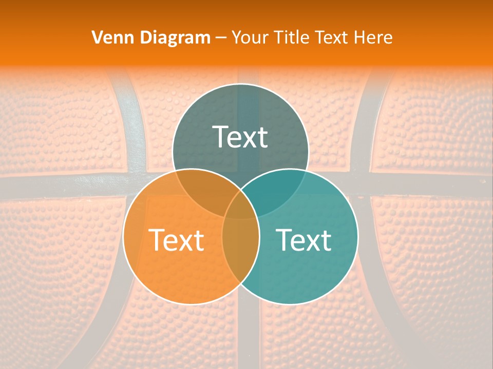 A Close Up Of A Basketball With The Words Name Of Presentation PowerPoint Template