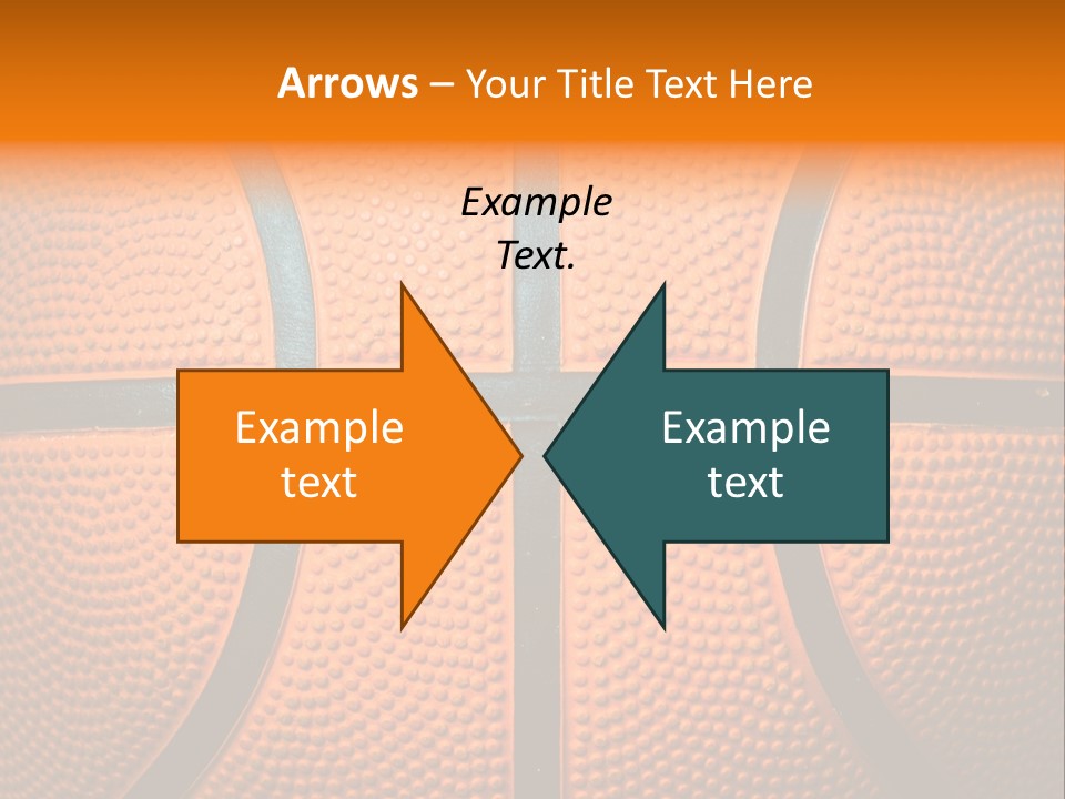 A Close Up Of A Basketball With The Words Name Of Presentation PowerPoint Template