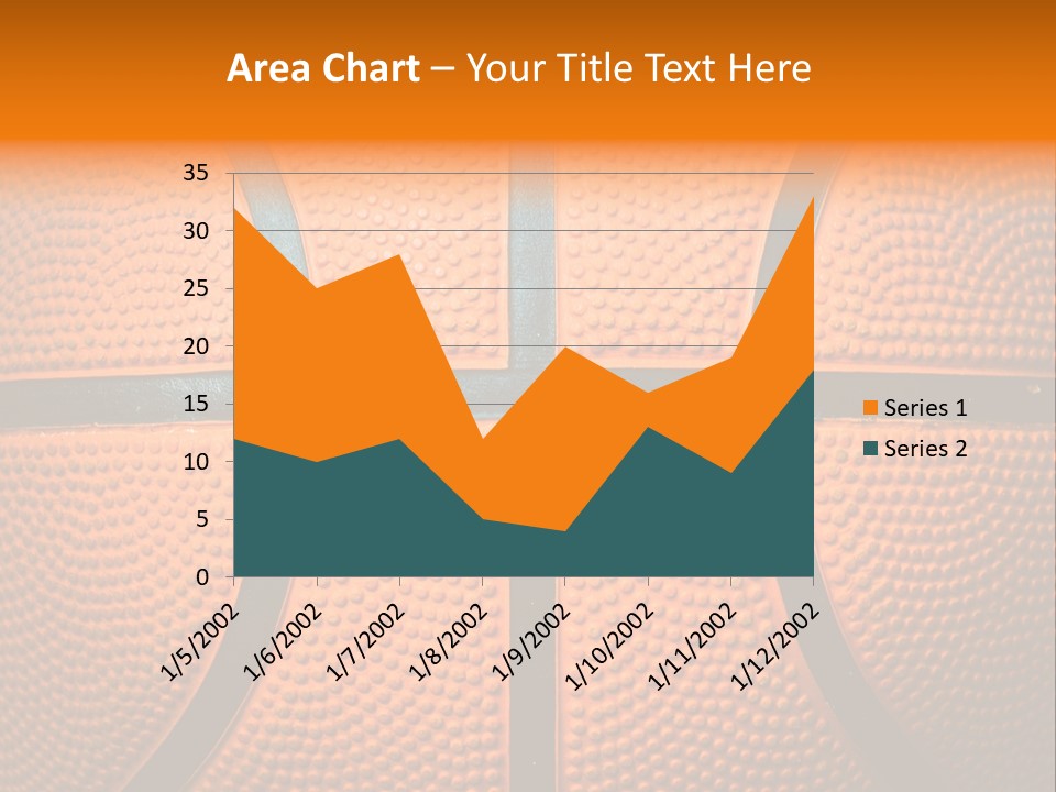 A Close Up Of A Basketball With The Words Name Of Presentation PowerPoint Template
