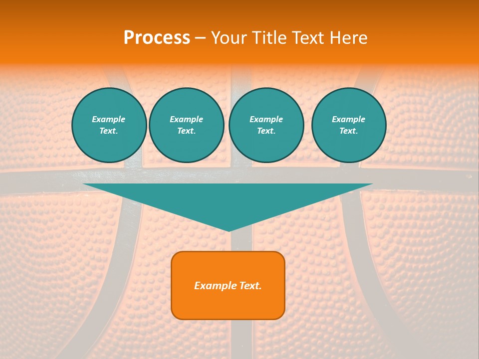 A Close Up Of A Basketball With The Words Name Of Presentation PowerPoint Template