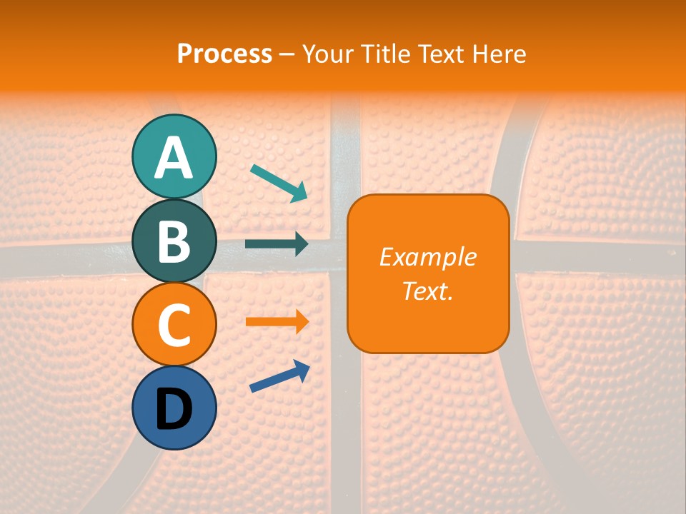 A Close Up Of A Basketball With The Words Name Of Presentation PowerPoint Template