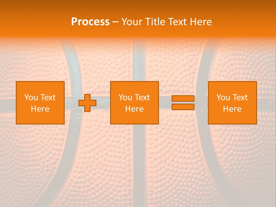 A Close Up Of A Basketball With The Words Name Of Presentation PowerPoint Template