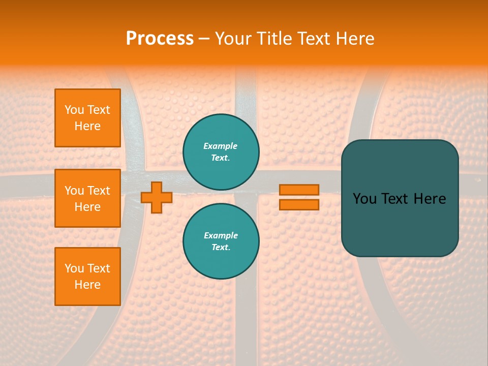 A Close Up Of A Basketball With The Words Name Of Presentation PowerPoint Template