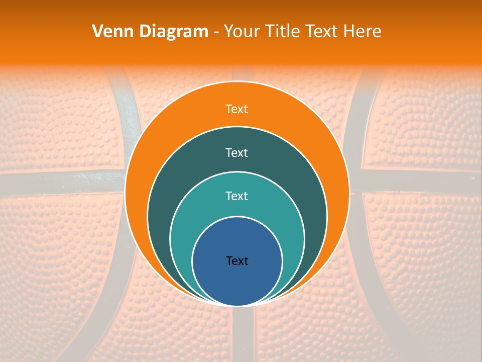 A Close Up Of A Basketball With The Words Name Of Presentation PowerPoint Template