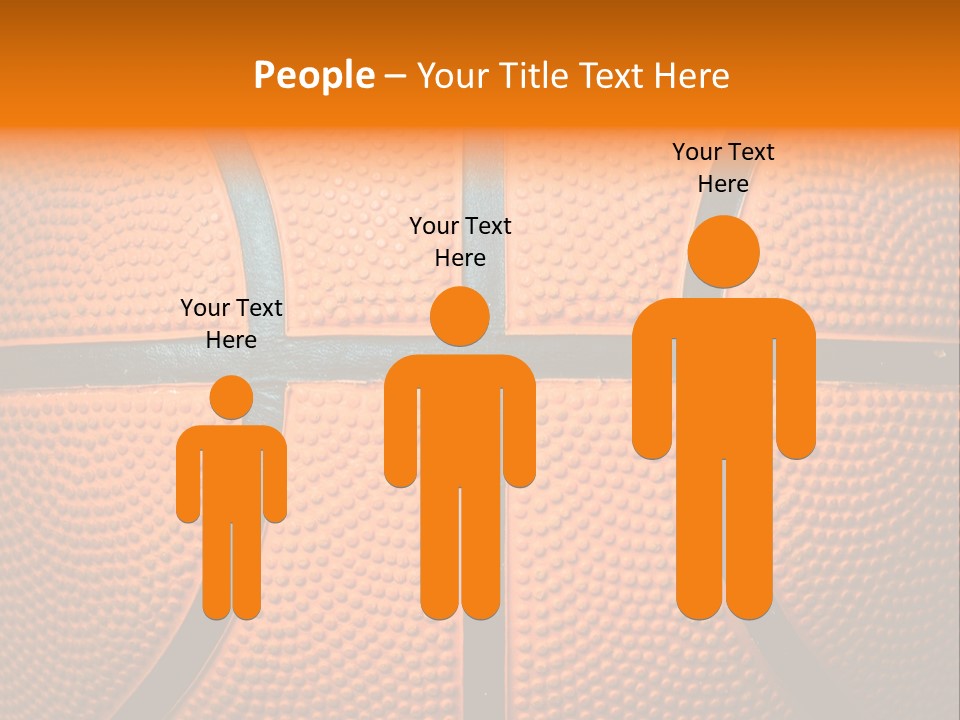 A Close Up Of A Basketball With The Words Name Of Presentation PowerPoint Template