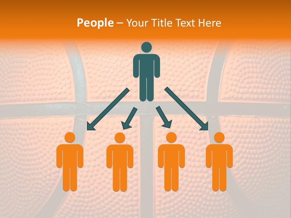 A Close Up Of A Basketball With The Words Name Of Presentation PowerPoint Template