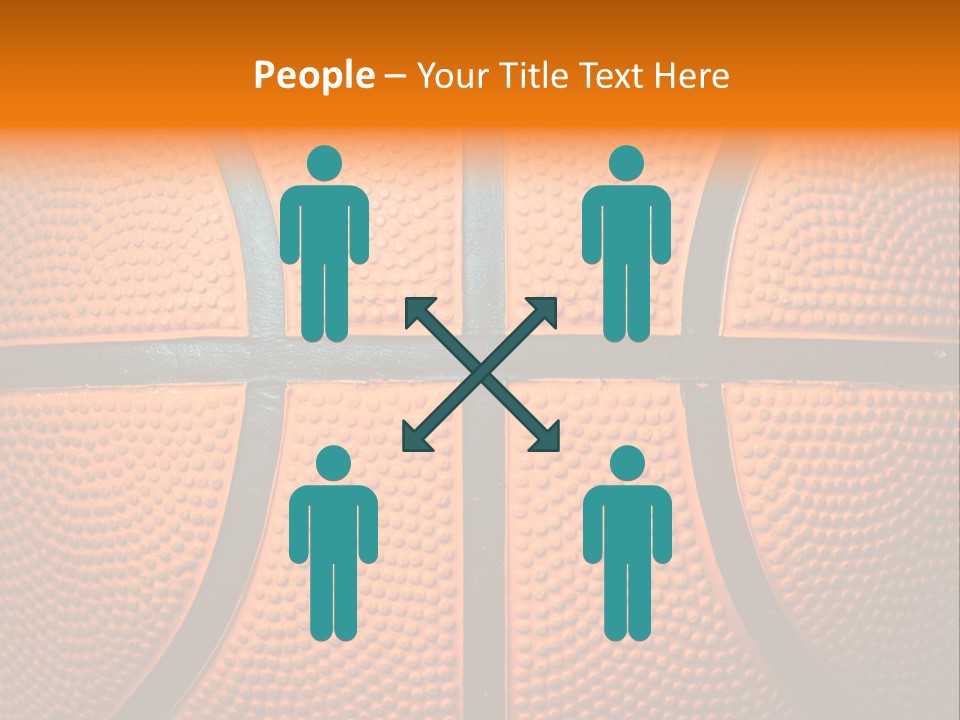 A Close Up Of A Basketball With The Words Name Of Presentation PowerPoint Template