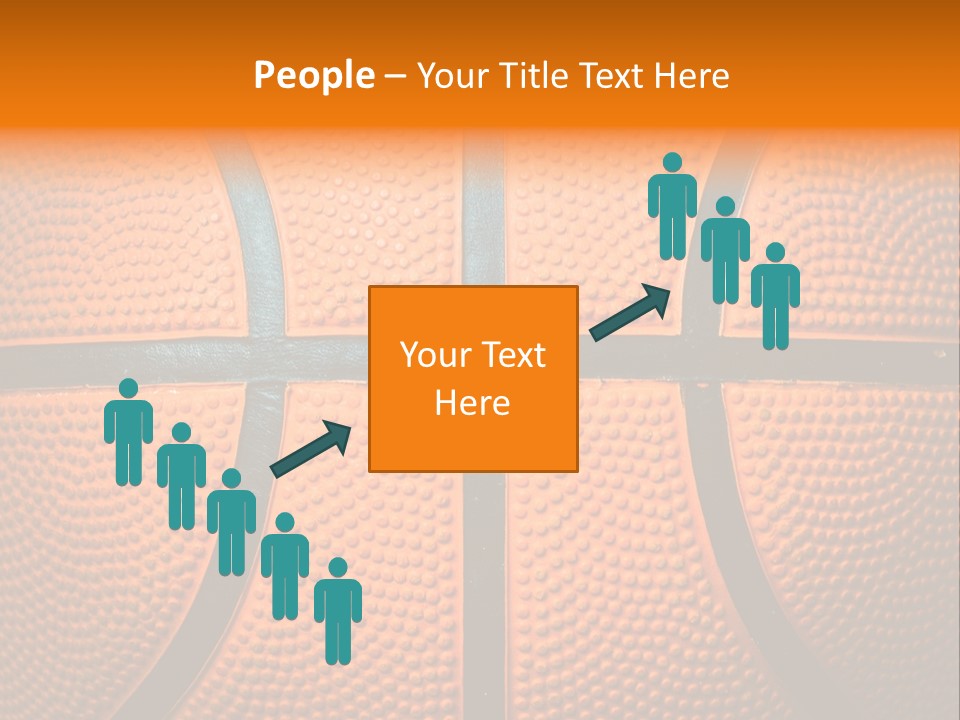 A Close Up Of A Basketball With The Words Name Of Presentation PowerPoint Template