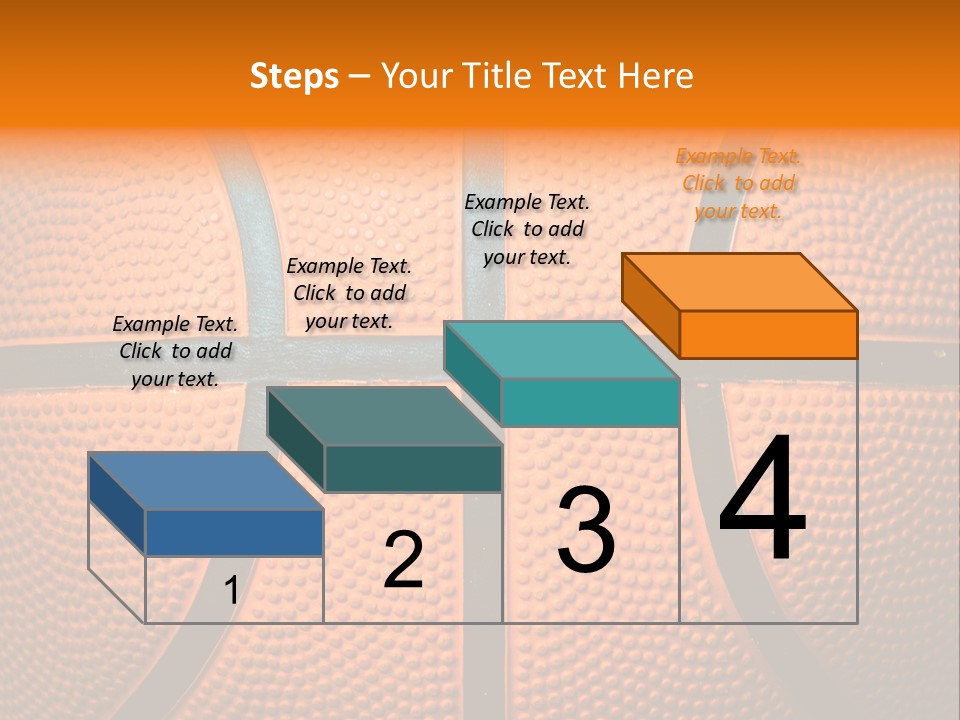 A Close Up Of A Basketball With The Words Name Of Presentation PowerPoint Template