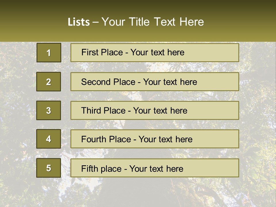 A Large Tree In The Middle Of A Forest PowerPoint Template