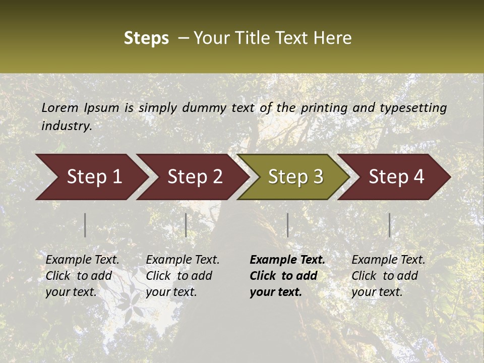A Large Tree In The Middle Of A Forest PowerPoint Template