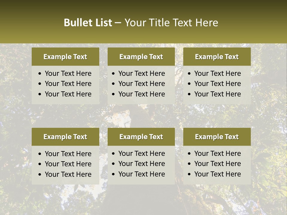 A Large Tree In The Middle Of A Forest PowerPoint Template
