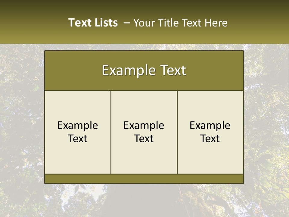 A Large Tree In The Middle Of A Forest PowerPoint Template
