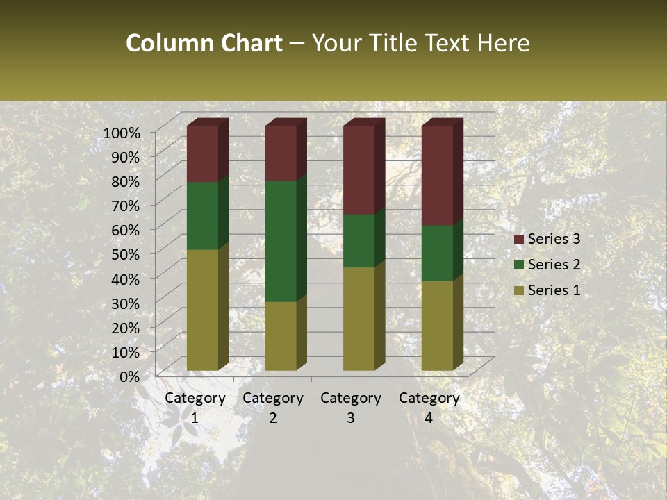 A Large Tree In The Middle Of A Forest PowerPoint Template