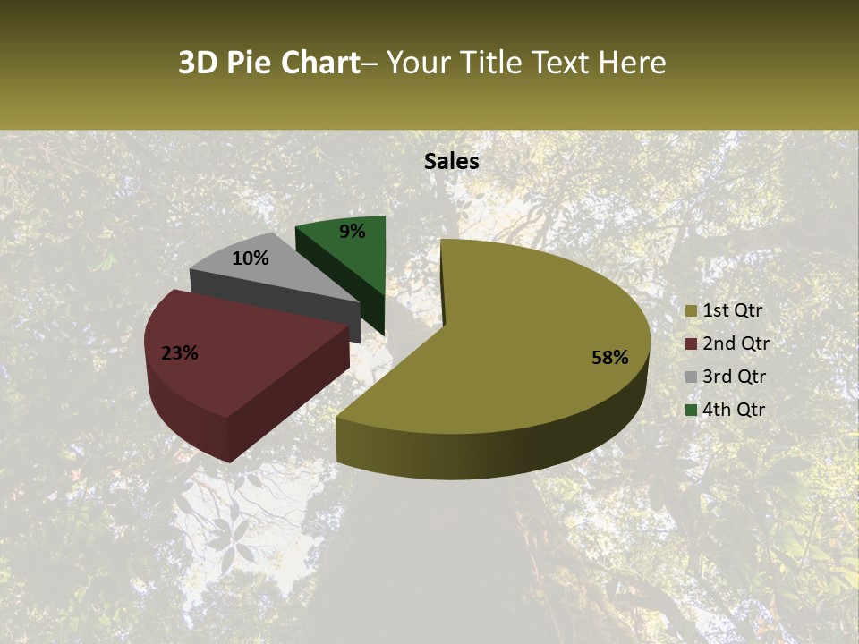 A Large Tree In The Middle Of A Forest PowerPoint Template
