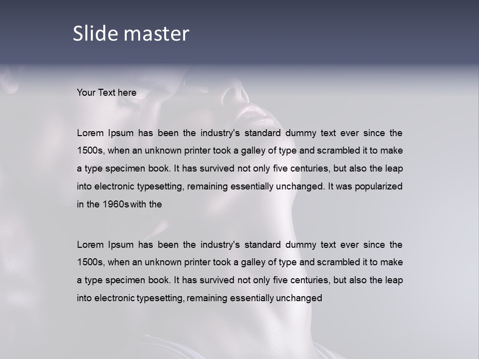 A Man And A Woman Are Touching Each Other PowerPoint Template