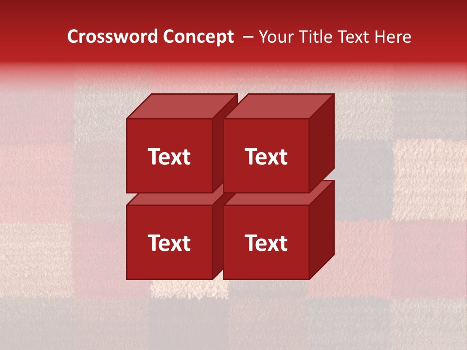 A Red, Brown, And Blue Checkered Rug With A Name On It PowerPoint Template